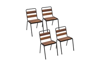 $4 chaises de jardin Acacia
