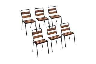 $6 chaises de jardin Acacia