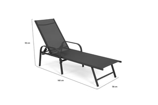 $2 chaises longues - 185 x 58 x 50 cm