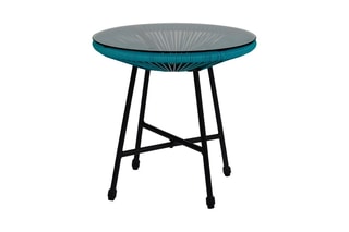 $Salon de jardin avec plateau en verre trempé Ibiza - 2 places