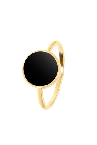 $Bague - Or jaune et onyx