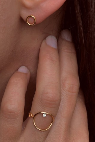 $Bague  - Or jaune et diamant