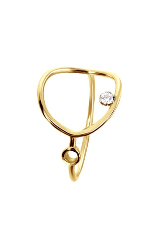 $Bague  - Or jaune et diamant
