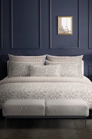 Taie de traversin en satin de coton 80 fils/cm² Esprit Damas - Taupe