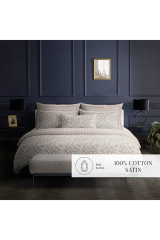 Taie de traversin en satin de coton 80 fils/cm² Esprit Damas - Taupe