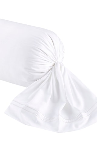 Taie de traversin en satin de coton 80 fils/cm² Paris - Blanc