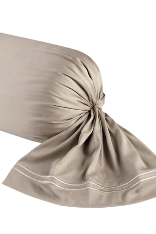 Taie de traversin en satin de coton 80 fils/cm² Paris - Taupe