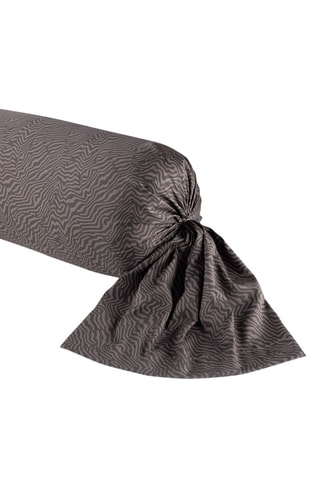 Taie de traversin en satin de coton 80 fils/cm² Cebra - Marron