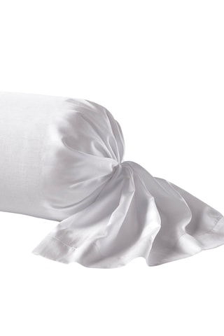 Taie de traversin en satin de coton 79 fils/cm² - Blanc