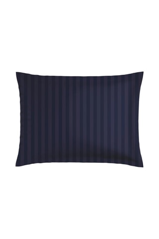 2 taies d'oreiller en satin de coton 80 fils/cm² Indienne - Bleu foncé