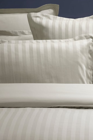2 taies d'oreiller en satin de coton 79 fils/cm² Dobby - Taupe