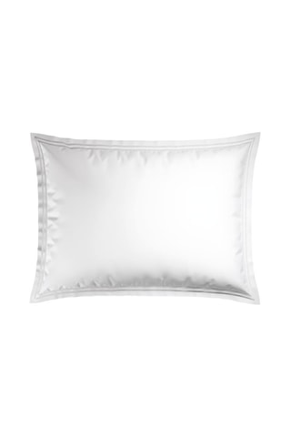 2 taies d'oreiller en satin de coton 80 fils/cm² Paris - Blanc