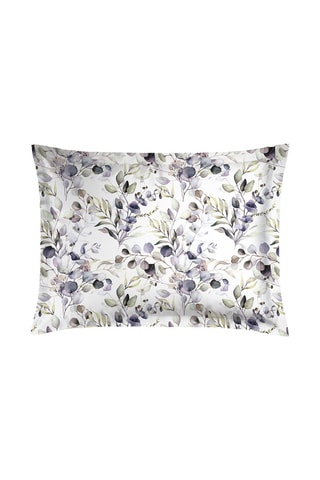 2 taies d'oreiller en satin de coton 80 fils/cm² Eucalyptus - Blanc
