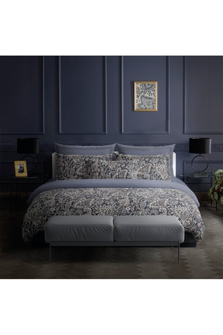 2 taies d'oreiller en satin de coton 79 fils/cm² Indienne - Gris et taupe