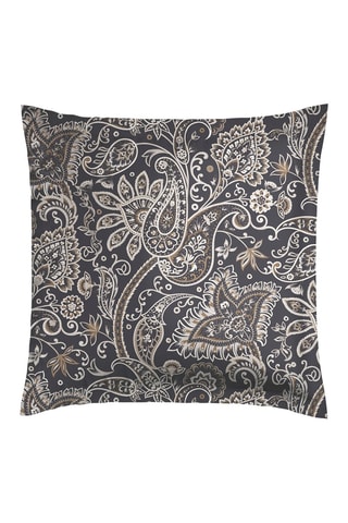 2 taies d'oreiller en satin de coton 80 fils/cm² Indienne - Gris et taupe