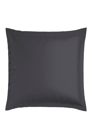 2 taies d'oreiller en satin de coton 80 fils/cm² Indienne - Gris et taupe