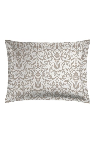 2 taies d'oreiller satin de coton 80 fils/cm²  Baroque - Taupe