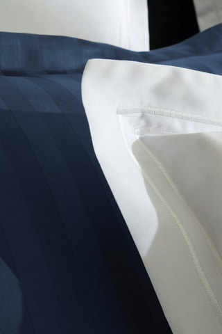 2 taies d'oreiller en satin de coton 80 fils/cm² Paris - Blanc