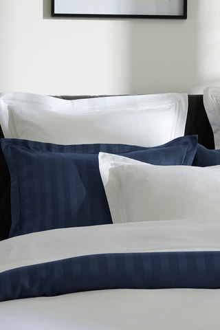 2 taies d'oreiller en satin de coton 80 fils/cm² Paris - Blanc