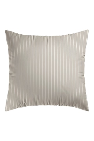 2 taies d'oreiller en satin de coton 80 fils/cm² Rayures élégantes - Taupe