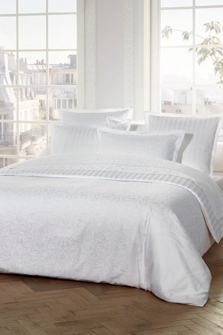 Parure de couette en satin de coton 80 fils/cm²  Baroque - Blanc