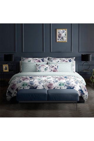 Parure de couette en satin de coton 79 fils/cm² Erodium - Blanc