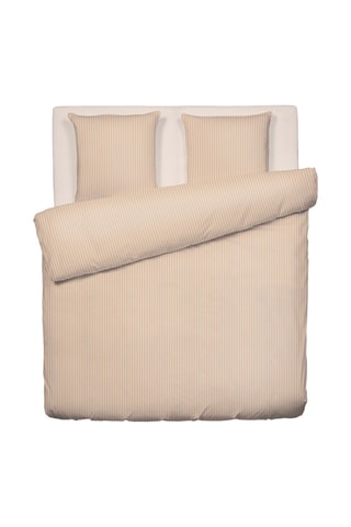 Parure de couette en coton tissé 130 g/m² Eden - Beige et crème