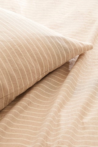 Parure de couette en coton tissé 130 g/m² Eden - Beige et crème