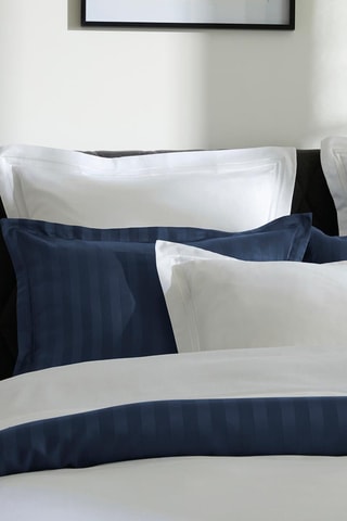 Parure de couette en satin de coton 80 fils /cm² Paris - Blanc