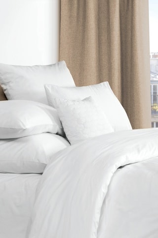 Parure de couette en satin de coton 80 fils/cm²  - Blanc
