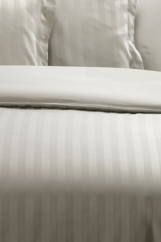 Parure de couette en satin de coton 79 fils/cm² Dobby - Taupe