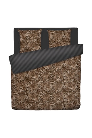 Parure de couette en satin de coton 80 fils/cm² Rêves zébrés - Noir