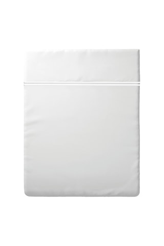 Drap plat en satin de coton 80 fils/cm² Paris - Blanc