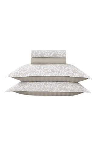 Parure de draps en satin de coton 80 fils/cm² Esprit Damas - Taupe