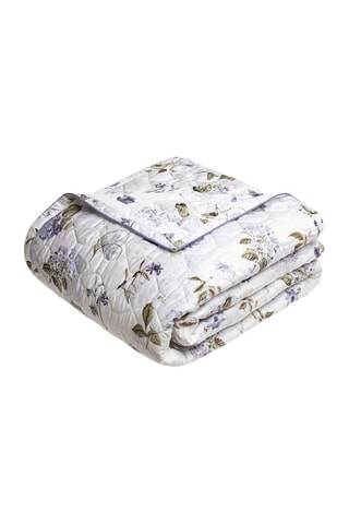 Couvre-lit en coton Hortensia - Blanc