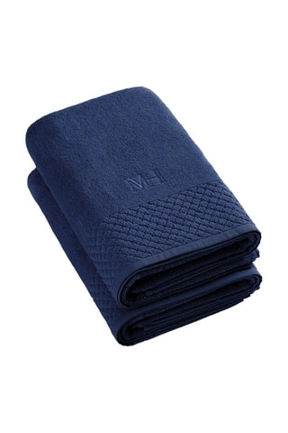 2 draps de douche - Bleu foncé - 70 x 140 cm