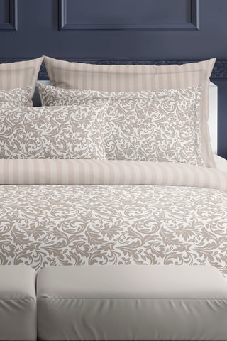Drap plat en satin de coton 80 fils/cm² Esprit Damas - Taupe