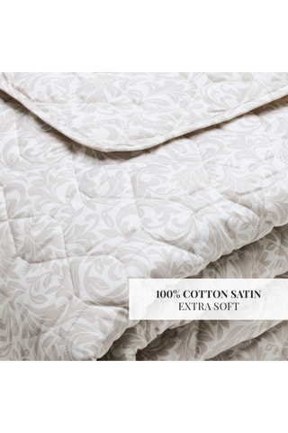 Couvre-lit XL en satin de coton 80 fils/cm² Esprit Damas - Taupe
