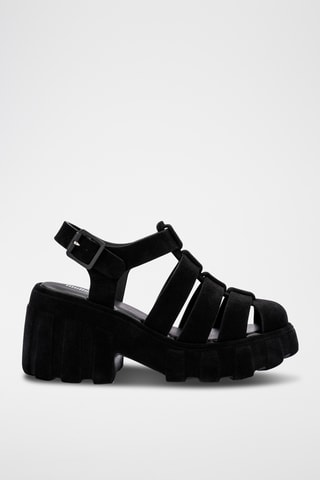 Méduses plateformes en velours Megan Velvet - Noir
