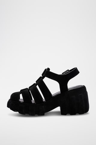 Méduses plateformes en velours Megan Velvet - Noir