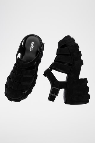 Méduses plateformes en velours Megan Velvet - Noir