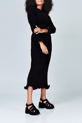 Méduses plateformes en velours Megan Velvet - Noir