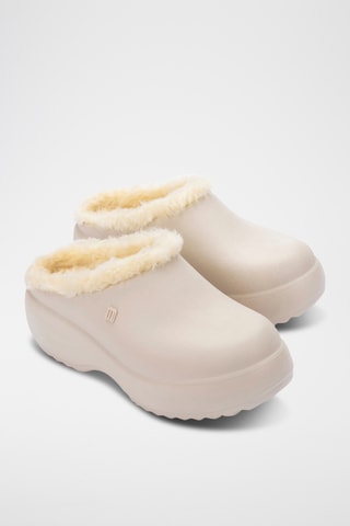 Sabots fourrés plateformes Free - Beige
