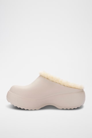 Sabots fourrés plateformes Free - Beige