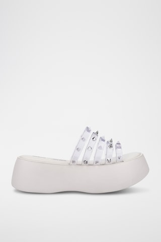 Mules plateformes Becky Punk Love x Jean Paul Gaultier - Blanc