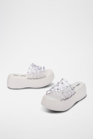 Mules plateformes Becky Punk Love x Jean Paul Gaultier - Blanc