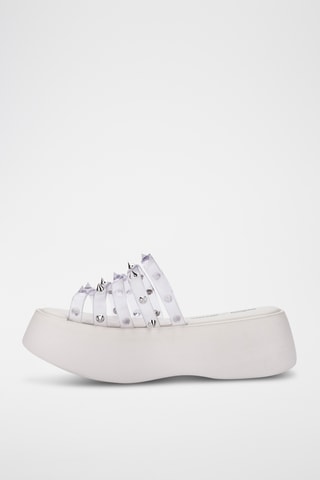 Mules plateformes Becky Punk Love x Jean Paul Gaultier - Blanc