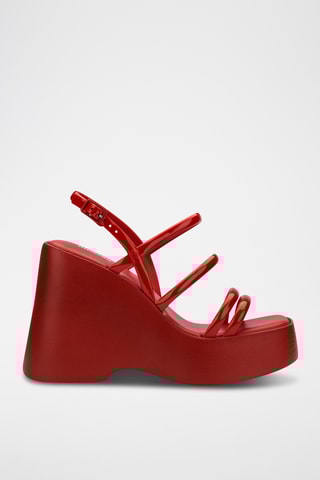 Sandales plateformes Jessie - Rouge