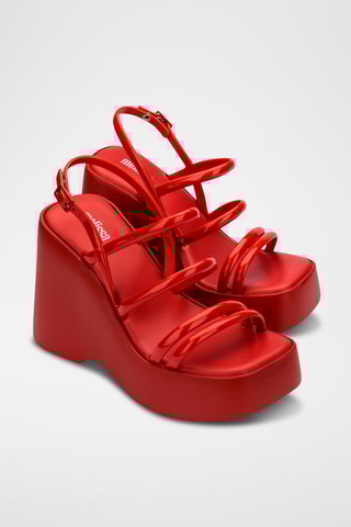 Sandales plateformes Jessie - Rouge