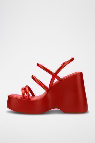 Sandales plateformes Jessie - Rouge